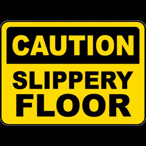 Caution Slippery Floor Sign